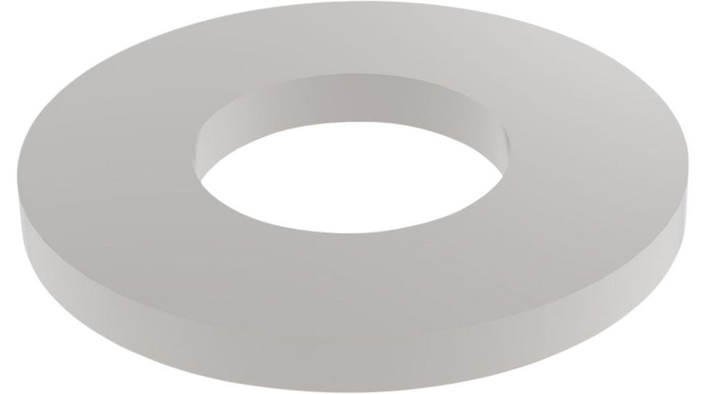 Metric Flat Washer, M4, Polyamide 6.6 (PA6.6)